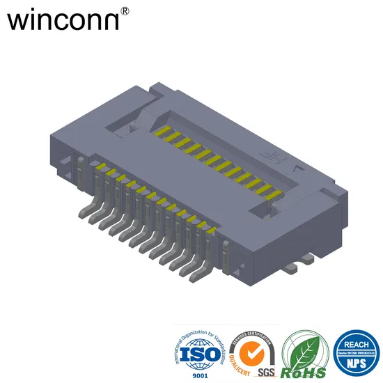 FPC 0.30mm 0.50mm 1.00mm H=0.90mm H=2.00 Zif W/Cover for LCD Screen SMT Connector Top Contact FFC Socket 