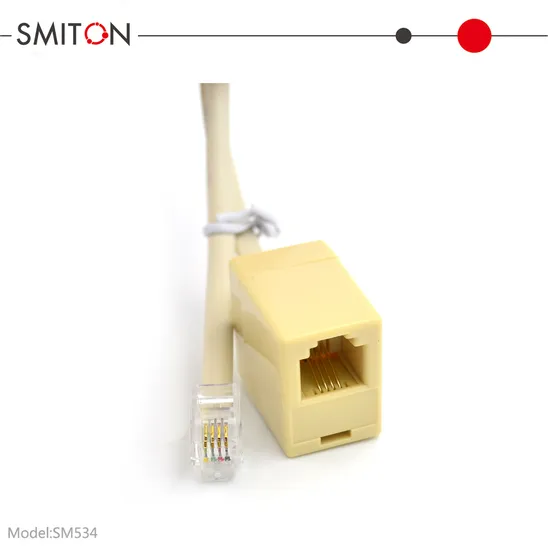 Rj9 4p4c Male Plug to Rj11 6p4c Female Adapter Extension Cable 